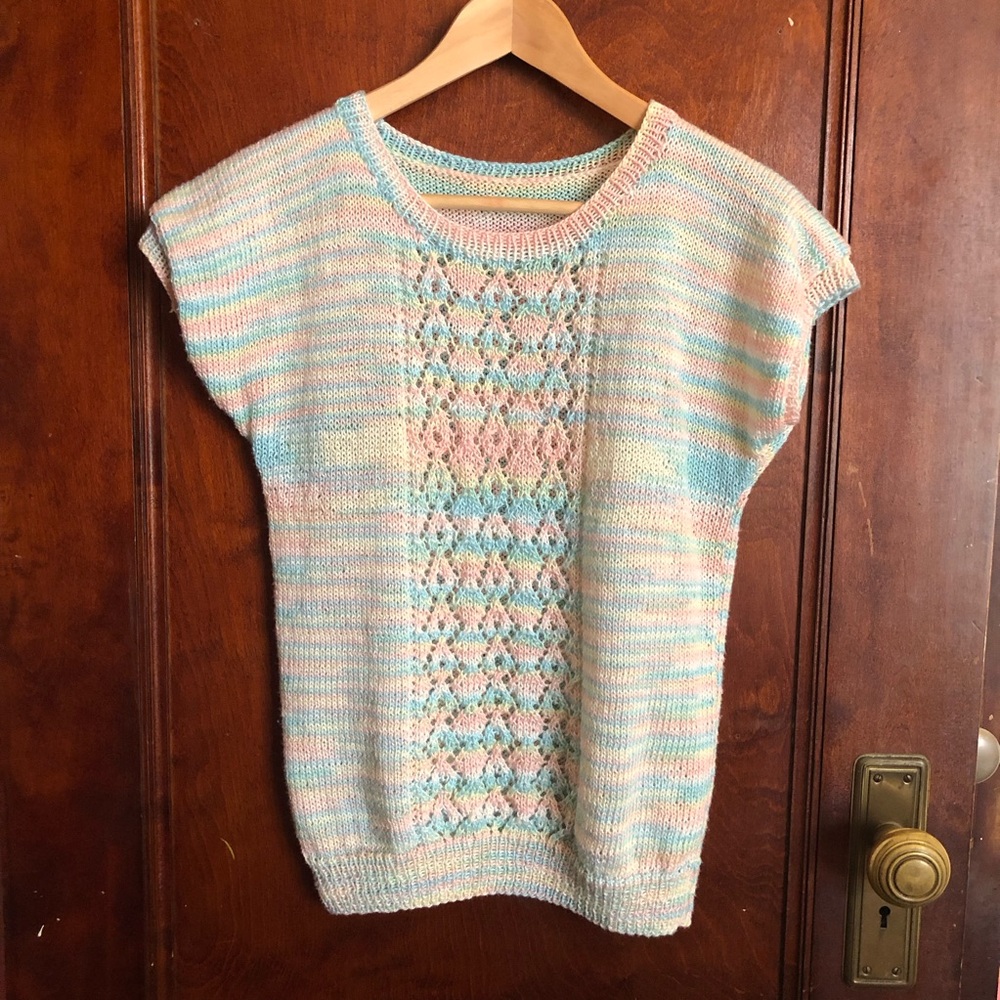 Vintage 1980’s Sherbet Short Sleeve Sweater - M